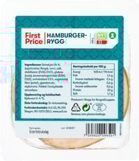 Hamburgerrygg 250g First Price