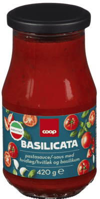 Coop Pastasaus Hvitløk og Basilikum 420g