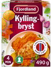 Kyllingbryst Med urtesaus, gulrotpuré og skivede poteter, 490 g