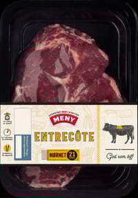 Storfe Entrecote skivet Ca350g Meny