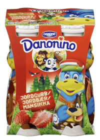Danonino Drikkeyoghurt Jordbær 4stk x 100ml, 400g