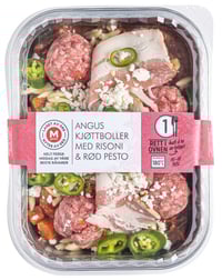 Angus Kjøttboller m/Risoni&Rød Pesto 375g Delis