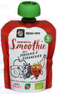 Smoothie med Jordbær & Bjørnebær Fra 6 mnd, Økologisk, 90 g
