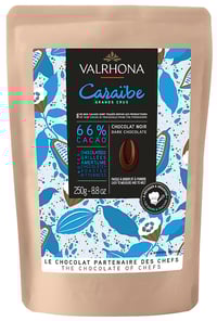 Mørk Sjokolade 66% Caraibe Hjemmebaking 250g Valrhona