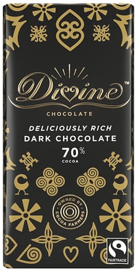 70% Dark Fairtrade Chocolate 90g Divine