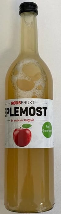 Eplemost Rød Gravenstein 0,75l flaske Rødsfrukt