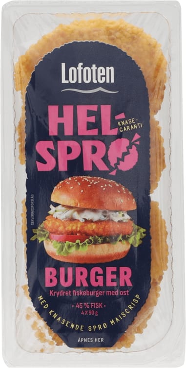 Fiskeburger Helsprø 360g Lofoten