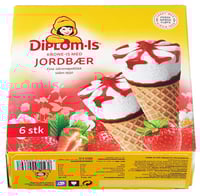 Krone-Is Jordbær 6 stk, 750 ml