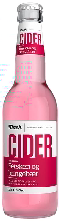 Mack Cider Fersken/bringbær 0.33l Fl