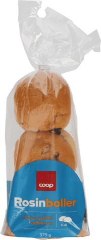 Coop Rosinboller 6pk 375g