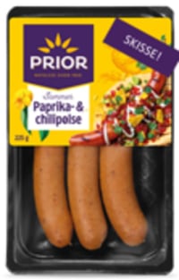 Paprika&Chilipølse 225g Prior