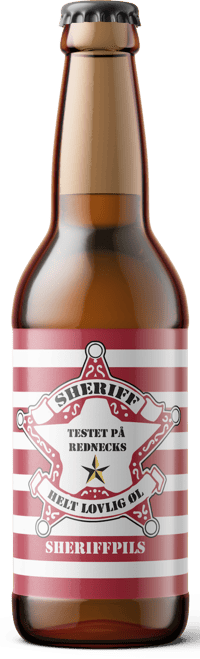 Sheriff Pilsner 0,33l flaske Telemark Bryggeri
