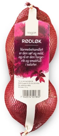Rødløk 2stk i Strømpe