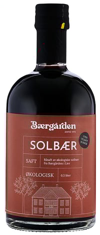 Økologisk Solbærsaft uten Sukker 0.7l Bærgården