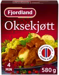 Oksekjøtt i Saus m/Ertestuing 580g Fjordland