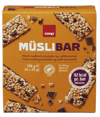 Coop Müslibar Sjokolade/Salt Karamell 138g 6pk
