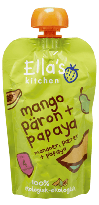 Ella's Kitchen Mango Pære+Papaya Fruktpuré 4 mnd