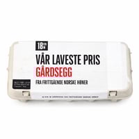 Vår laveste pris Gårdsegg fra frittgående norske høner