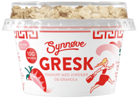 Synnøve Gresk Yoghurt Jordbær og Granola 165g