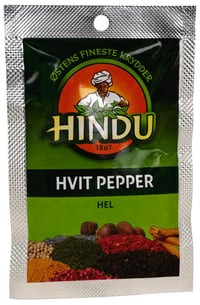 Pepper Hvit hel 12g Pos Hindu