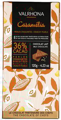 Karamell Sjokolade "caramelia Crunchy Pearls" 120g Valrhona