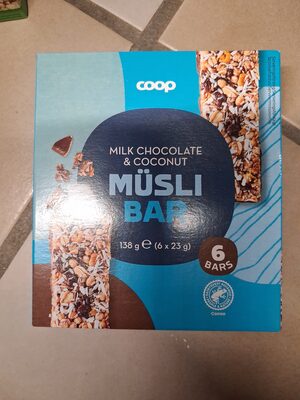 Musli bar (milk chocolate & coconut)