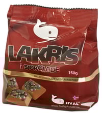 Lakris i Sjokolade 150g Hval