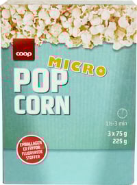 Micropopcorn 225grm Coop