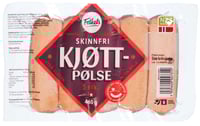Kjøttpølser Røkte u/Skinn 460g Folkets