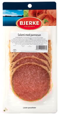 Salami m/Italiensk Ost skivet 100g Bjerke