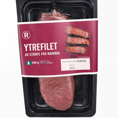 Ytrefilet av storfe fra Namibia