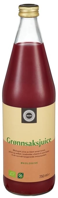 Grønnsaksjuice M+ Økologisk, 0,75 l
