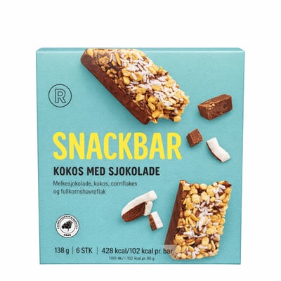 Snackbar kokos med sjokolade
