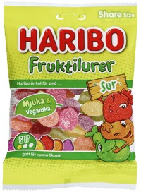 Haribo Fruktlurer Sur 170g