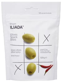 Oliven Grønn m/Chili u/Sten 120g Iliada