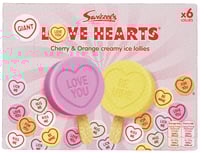 Love Hearts Ice Lollies 6stk Swizzels