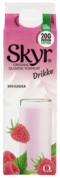 Skyr Drikke Bringebær1l Q