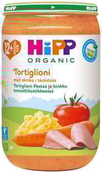 Tortiglioni Tomat Skinke 12mnd 250g Hipp