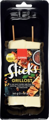 Grillost Naturell 160g Sticks