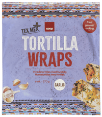 Coop Tex Mex Tortilla Wraps Garlic 6stk
