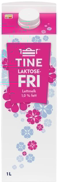 Lettmelk 1% Laktosefri 1l Tine