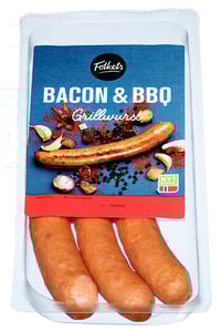 Grillwurst Bacon&Bbq 80% 270g Folkets