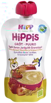 Hipp Hippis Grøt Eple/banan/jordbær/granateple 6m 100g