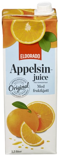 Appelsinjuice m/Fruktkjøtt 1,5l Eldorado
