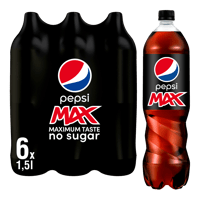 Pepsi Max 6 x 1,5l, 9 l