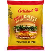 Kyllingburger Chili Cheese 4 stk, 480 g