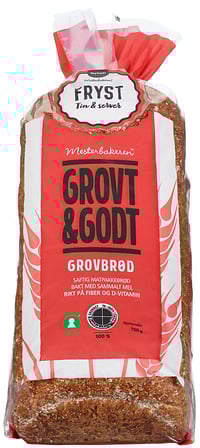 Grovt & Godt Grovbrød Oppskåret Frys 750g Mesterbakeren
