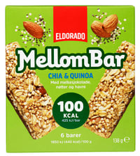 Mellombar Chia,Quinoa&Nøtter 138g Eldorado