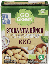 GoGreen Store Hvite Bønner Økologisk 380g