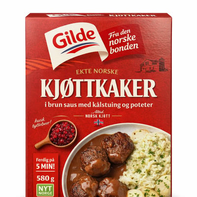 Ekte norske kjøttkaker i brun saus med kålstuing og poteter